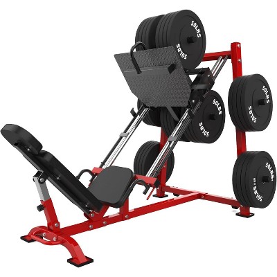 Acekool Leg Press Machine 2000LB Capacity Adjustable Squat & Calf Press for Home Gym, Space-Saving Linear Bearing Trainer
