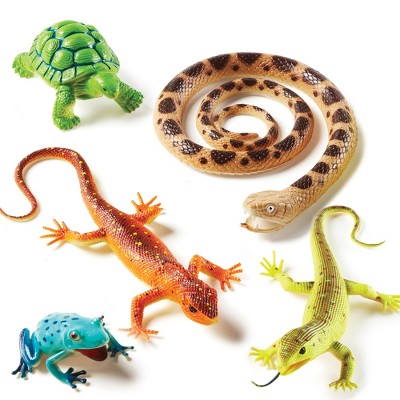Learning Resources Jumbo Reptiles and Amphibians - 5pc: Includes Snake, Frog, Turtle, Iguana, Gecko Figures