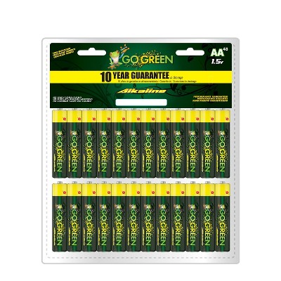 GoGreen Power Alkaline AA 48pk Batteries