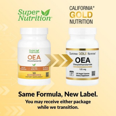 Super Nutrition OEA Oleoylethanolamide, 125 mg, 120  Veggie Capsules