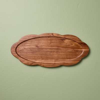 Wood Scallop Oval Tray - Hearth & Hand™ with Magnolia