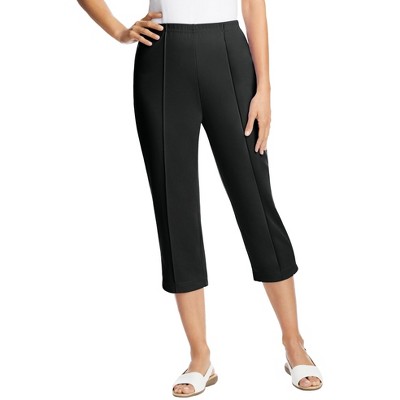 Woman Within The Hassle-Free Soft Knit Capri
