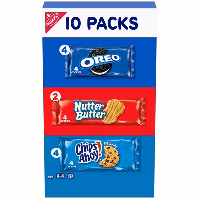 Nutter Butter, Oreo, Chips Ahoy! Nabisco Sweet Variety Pack - 16.36oz/10ct