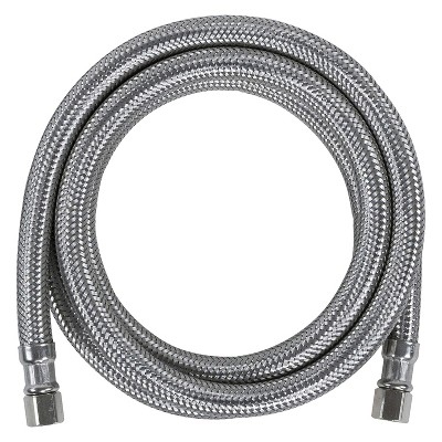 Certified Appliance Accessories® Braided Stainless Steel PVC Ice Maker Connector with 1/4-In. Compression