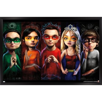 Trends International The Big Bang Theory - Faces Framed Wall Poster Prints