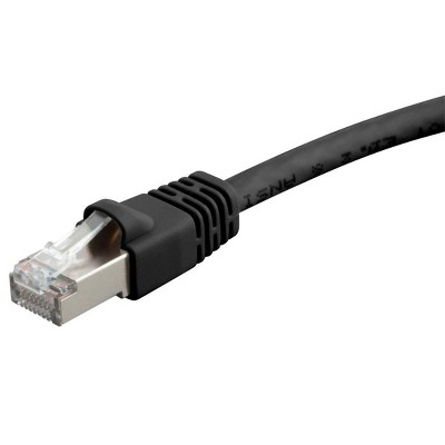 Monoprice Cat6A Ethernet Patch Cable - 20 Feet - Black | Network Internet Cord - RJ45, 550Mhz, STP, Pure Bare Copper Wire, 10G, 26AWG