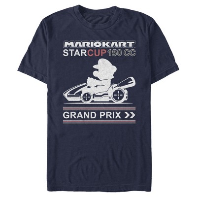 Men's Nintendo Star Cup Grand Prix Distressed Silhouette T-Shirt