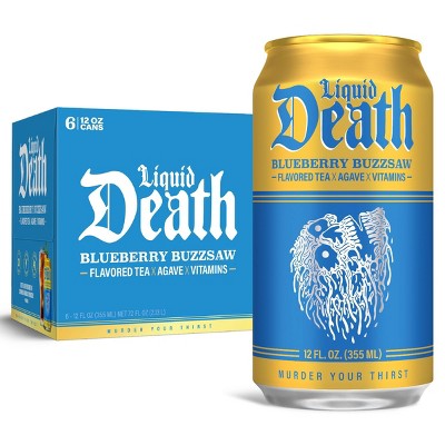 Liquid Death Blueberry Buzzsaw Tea - 6pk/12 fl oz Cans