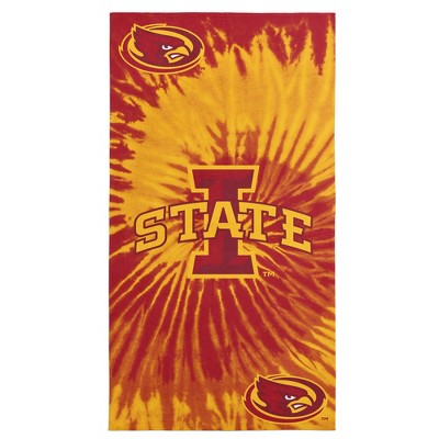 NCAA Iowa State Cyclones Tie Dye Beach Towel 30 x 60 inches