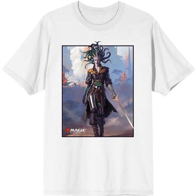 Magic The Gathering Woman With Sword Men's White Tshirt