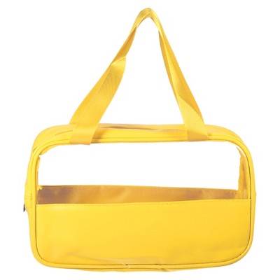 Unique Bargains Durable Transparent Patchwork Medium Makeup Bag 1 Pc