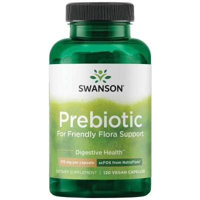 Swanson Prebiotic for Friendly Flora Support - Fos from Nutraflora 375 mg 120 Veg Caps