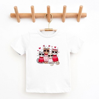 The Juniper Shop Valentine Kittens Toddler Short Sleeve Tee