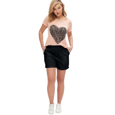 ellos French Terry Drawstring Shorts