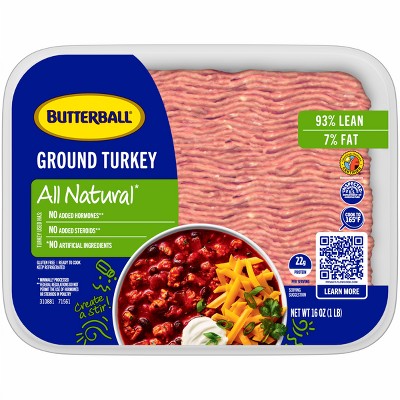 Butterball All Natural Fresh 93/7 Ground Turkey - 16oz