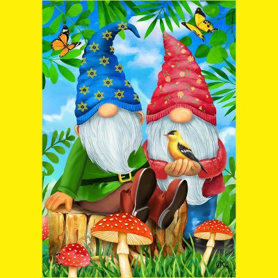 Gnome Sweet Gnome Spring House Flag Garden Humor 28" x 40" Briarwood Lane