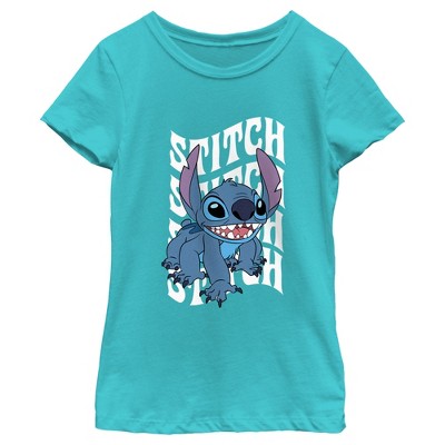 Girl's Lilo & Stitch Wavy Alien T-Shirt