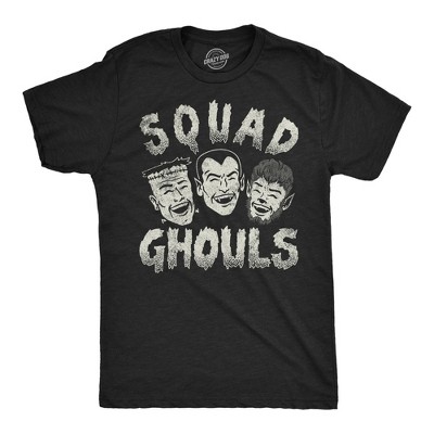 Mens Funny T Shirts Squad Ghouls Sarcastic Halloween Graphic Novelty Tee for Men - Crazy Dog Men's T Shirt For Halloween Season
