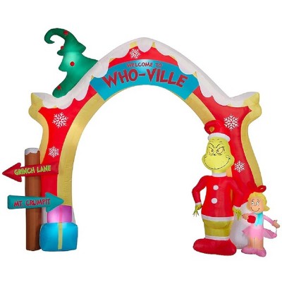 Gemmy 11-Foot Giant-Sized Grinch "Welcome to Who-Ville" Archway Christmas Inflatable