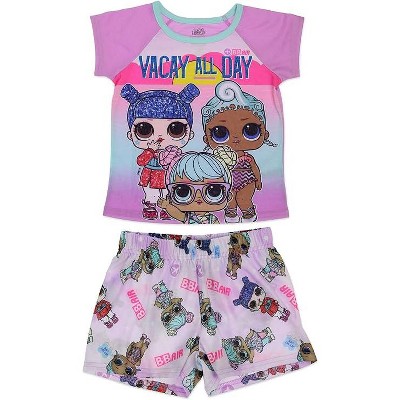 L.O.L. Surprise! Little/Big Girl's 2-Piece Shirt and Shorts Pajama Sets