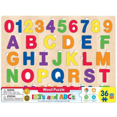 MasterPieces Inc Educational ABC123 36 Piece Real Wood Jigsaw Puzzle