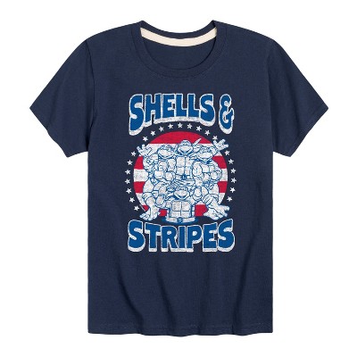 Boys' - Teenage Mutant Ninja Turtles - Shells And Stripes Short Sleeve Graphic T-Shirt
