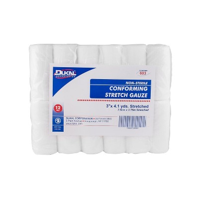 Dukal Non-Sterile Conforming Stretch Gauze 3" x 4.1 Yd, 12 Ct