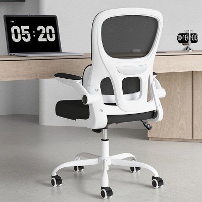 Grungis Task and Office Chairs with Lumbar Support,Office Chairs with Flip Armrest Rolling Wheels,Computer Chair for Office