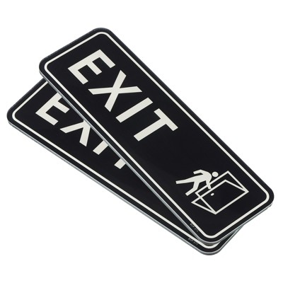 Unique Bargains Acrylic Smooth Self-Adhesive Decor Office Business EXIT Sign
