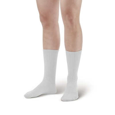 Ames Walker AW Style 190 Adult E-Z Walker Plus Diabetic 8-15 mmHg Compression Crew Socks
