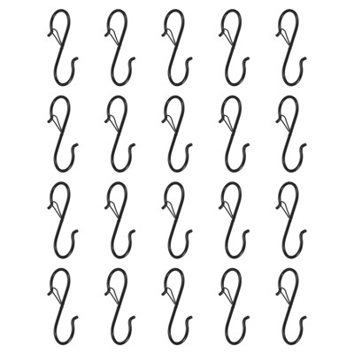 Unique Bargains Metal Safety Buckle S-shaped Kitchen Utensil Hooks and Hangers 20 Pcs