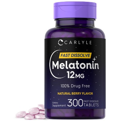 Carlyle Melatonin 12mg | 300 Fast Dissolve Tablets