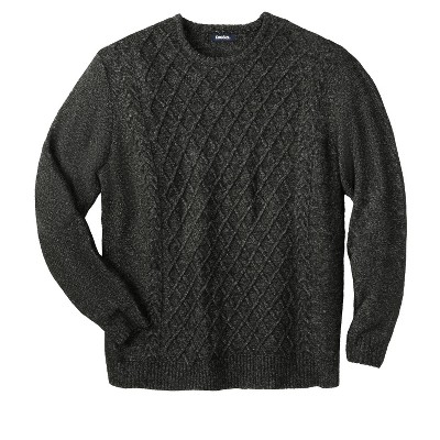 KingSize Soft Cable Knit Crewneck Sweater