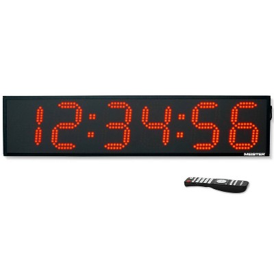Meister GoHard 6" Indoor/Outdoor 6 Digit Gym Timer with Remote - Black XL