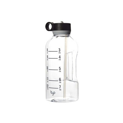 Byo 74 Oz Tritan Water Bottle with Straw (Black), BPA-Free, Leakproof Lid, Wide Mouth Opening, Dishwasher Safe, Travel Handle, Reusable Bottle for Gym