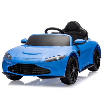 12V Ride on Sports Car for Kids, Licensed Aston Martin Battery Powered Car Toddles, Ride on Toy with RC, Horn, Soft Start