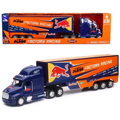Peterbilt 387 Truck Dark Blue "Red Bull - KTM Factory Racing" 1/32 Diecast Model by New Ray