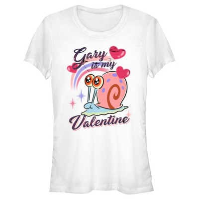 Juniors Womens SpongeBob SquarePants Gary is My Valentine T-Shirt
