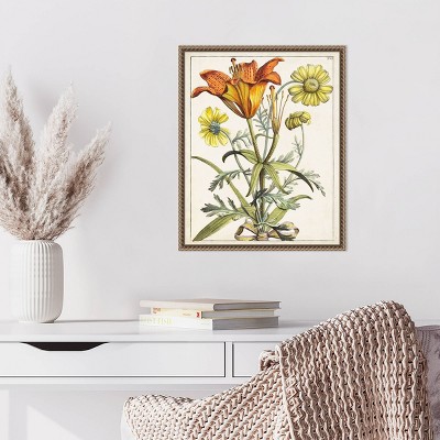 Amanti Art Dutch Florals V Wood Framed Wall Art Print