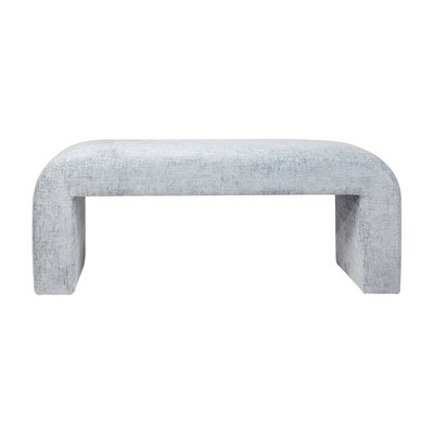 Jofran,Sophia Modern Luxury Curved Upholstered Waterfall Jacquard Bench - Small