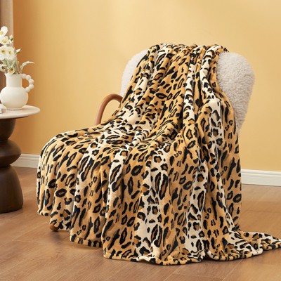 Cozy Bliss Leopard Pattern Throw Blanket