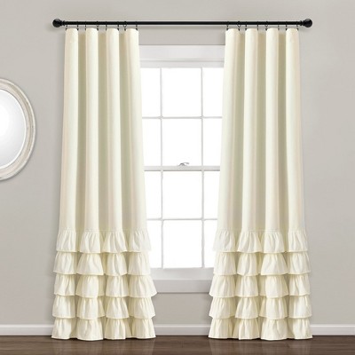 Lush Décor Allison Ruffle Window Curtain Panels Set