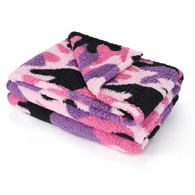 Catalonia Fleece Plush Throw Blanket, Fuzzy Snuggle Blanket for Boys Camping Traveling Couch Bed, Lightweight, Reversible, All Season Use, 50"x60"
