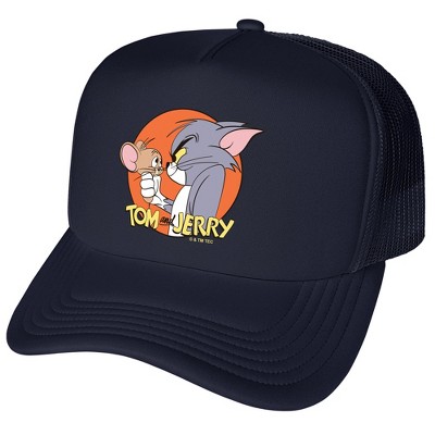 Tom And Jerry Characters Foam Trucker Cap Navy