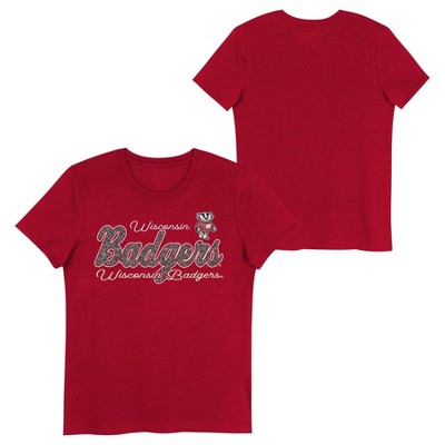 NCAA Wisconsin Badgers Girls' Crew Neck T-Shirt