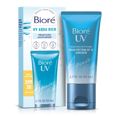Biore UV Aqua Rich Daily Hydrating Facial Moisturizer Sunscreen - SPF 30 - 1.7 fl oz