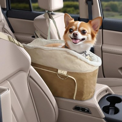 Hachikiko  Dog Car Seat - Adjustable Width (18"-26") with Orthopedic Foam & Non-Slip Base
