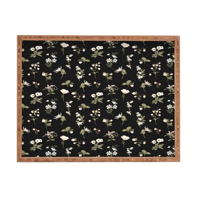 Iveta Abolina Pineberries Botanicals Black Rectangular Tray - Deny Designs