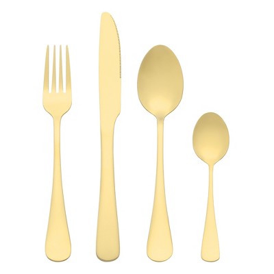 REGALWOVEN Stainless Steel Flatware Set 1 Set 4 Pcs