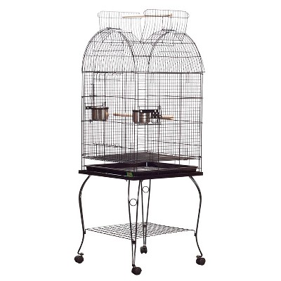 A&E Cage Company Economy Dome Top Bird Cage - Black S